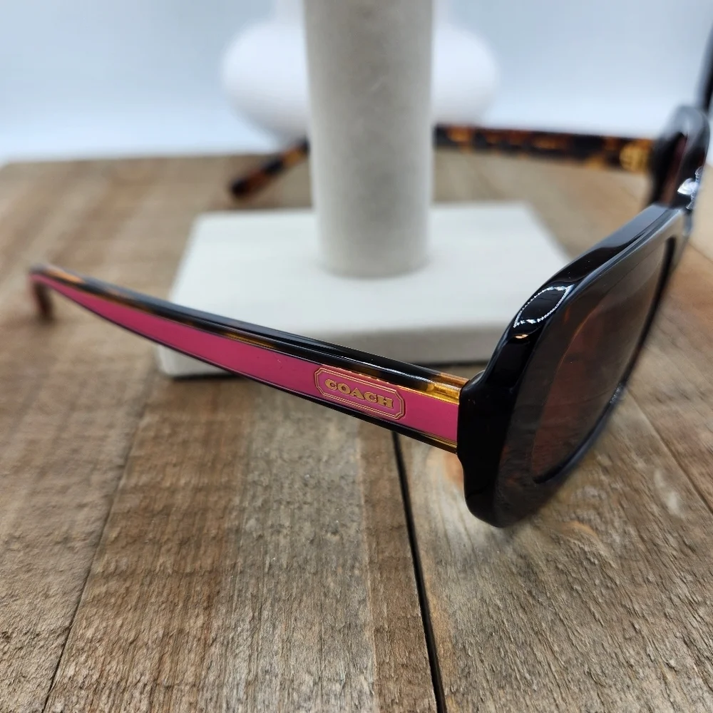 NEW! Coach Tortoise Shell w/ Violet Lense Sunglasses / Shades